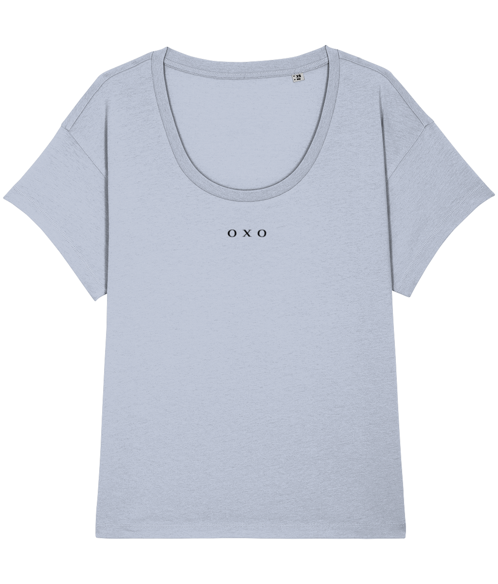 oxo: Women's Relaxed Fit Scoop Neck T-Shirt