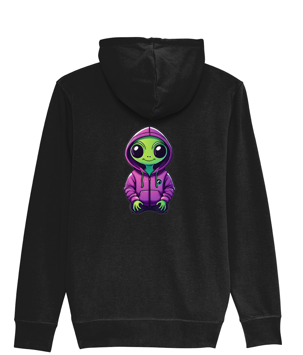 Ali The Alien: Luxury Unisex Zip-Up Hoodie