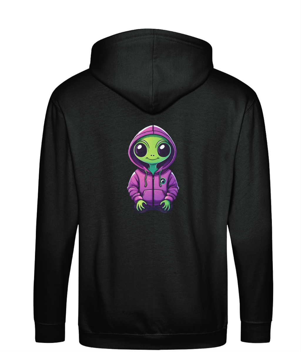 Ali The Alien: Unisex Zip-Up Hoodie