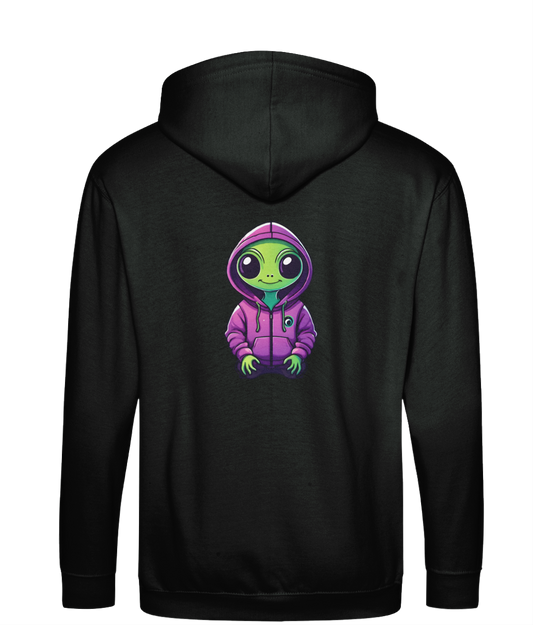 Ali The Alien: Unisex Zip-Up Hoodie