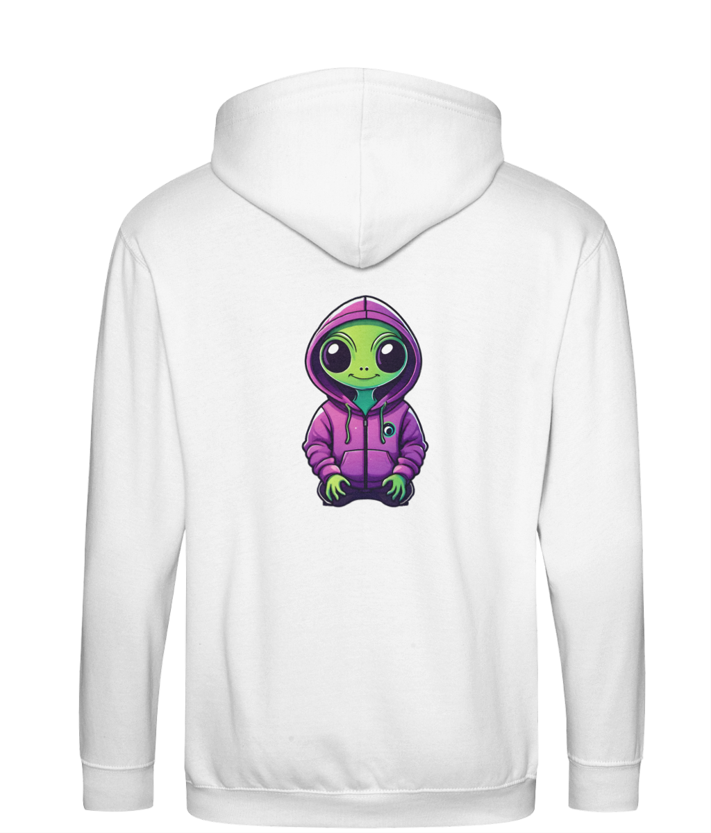 Ali The Alien: Unisex Zip-Up Hoodie