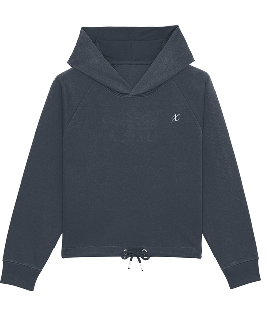 x: Women's Luxury Cropped Pullover Hoodie