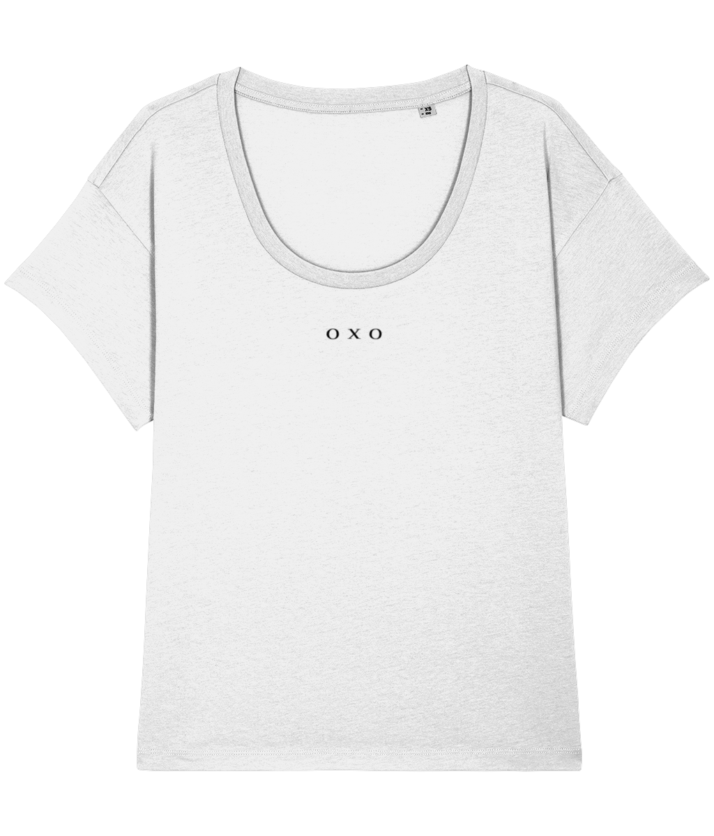 oxo: Women's Relaxed Fit Scoop Neck T-Shirt