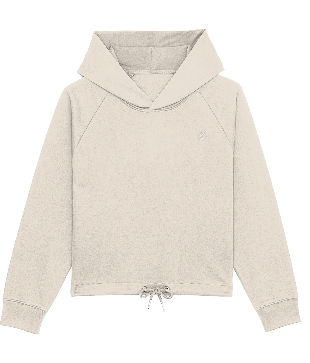 x: Women's Luxury Cropped Pullover Hoodie